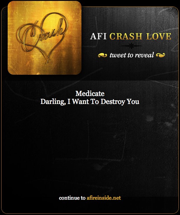 the AFI Crash Love Twitter